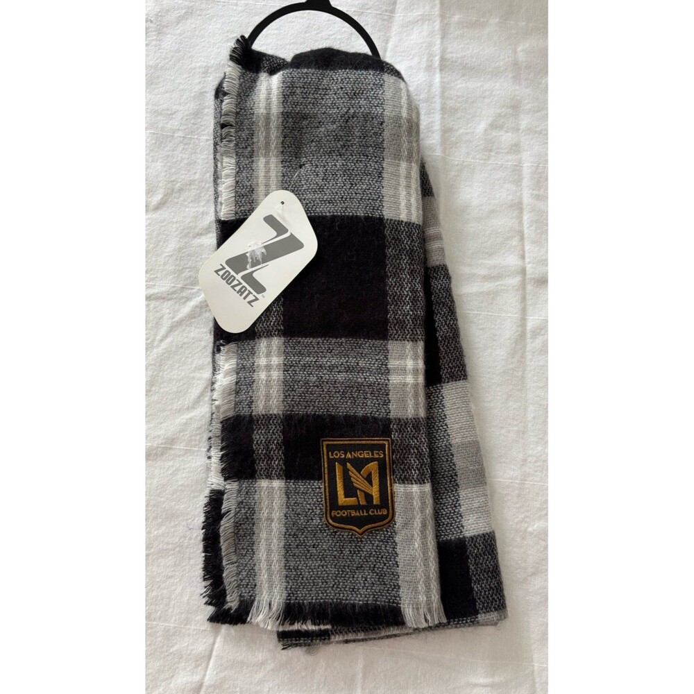 LAFC Tailgate Blanket Scarf Zoozatz New Black Gray Los Angeles Soccer Fútbol